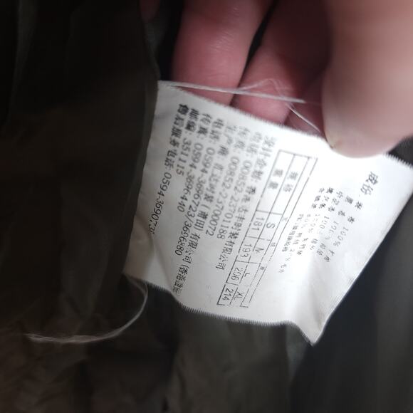 Kazhumi Full Zip Quilted Puffer Coat with Hood in Taupe Size S - Picture 12 of 13